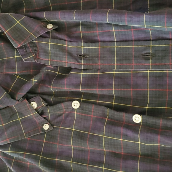 RALPH LAUREN size XL Mens blue Plaid Long Sleeve Vintage Blake Shirt 100% Cotton - Picture 3 of 8